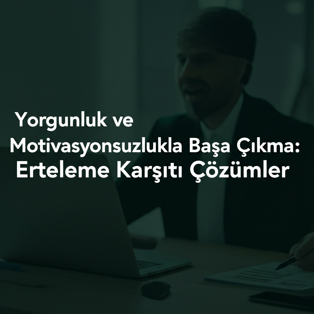 Yorgunluk ve Motivasyonsuzlukla Başa Çıkma: Erteleme Karşıtı Çözümler.